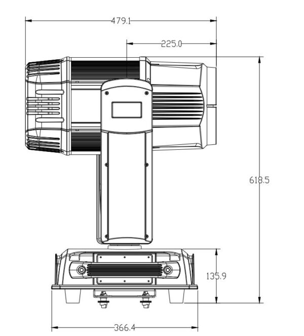IP65 420W Waterproof BSW Light