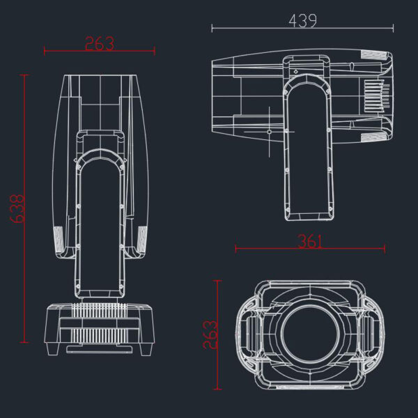 IP66 600W BSW Moving Head Light