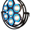 7×100W COB Round Halo Retro Stage Light