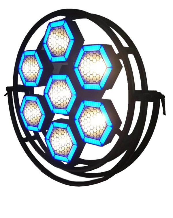 7×100W COB Round Halo Retro Stage Light
