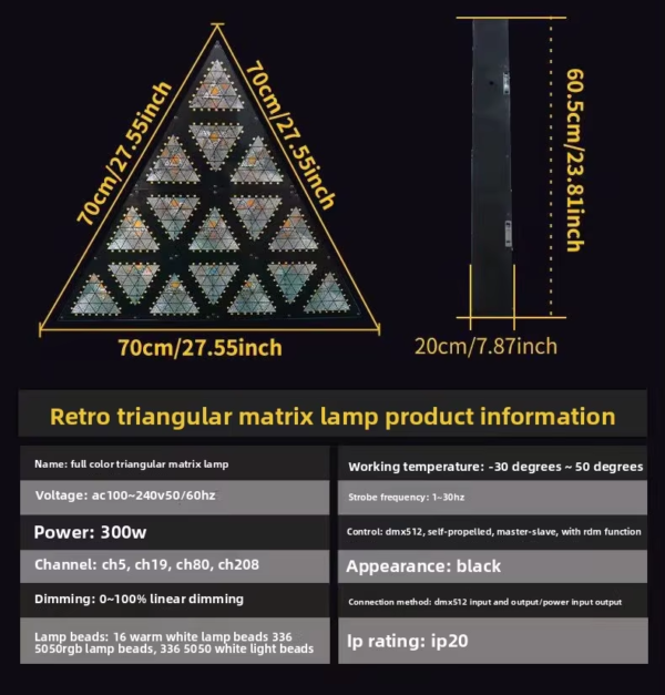 16×30W Triangle Retro Light