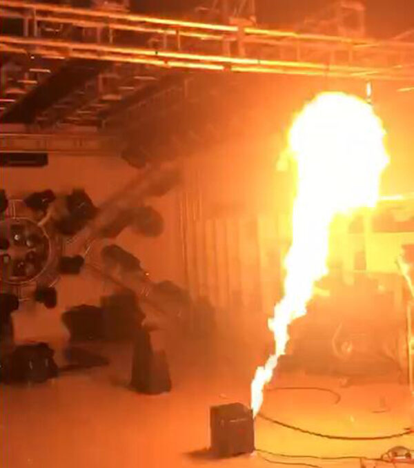 triple way flame machine